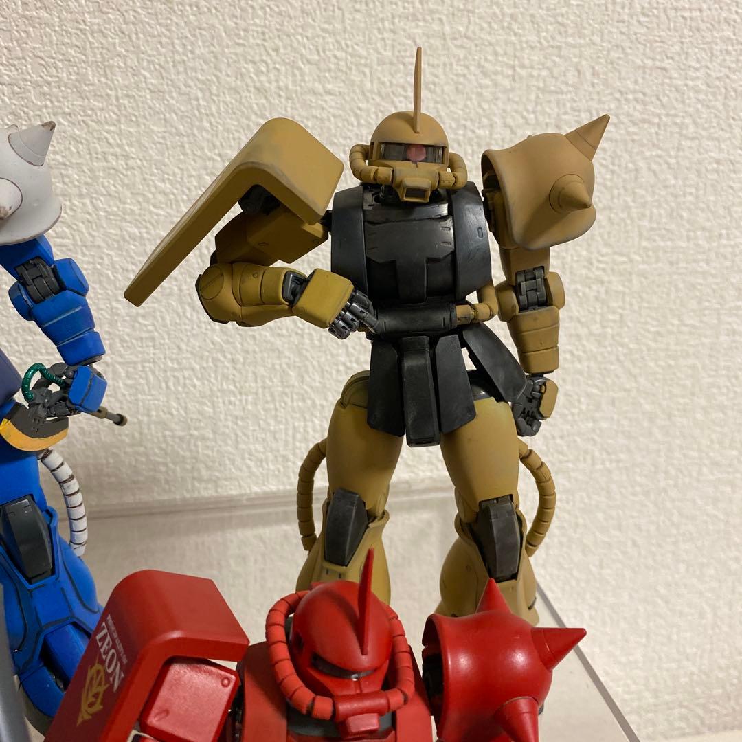 MG 1/100　ザク　ウェザリング強　11体まとめ ダメージ加工 塗装完成品