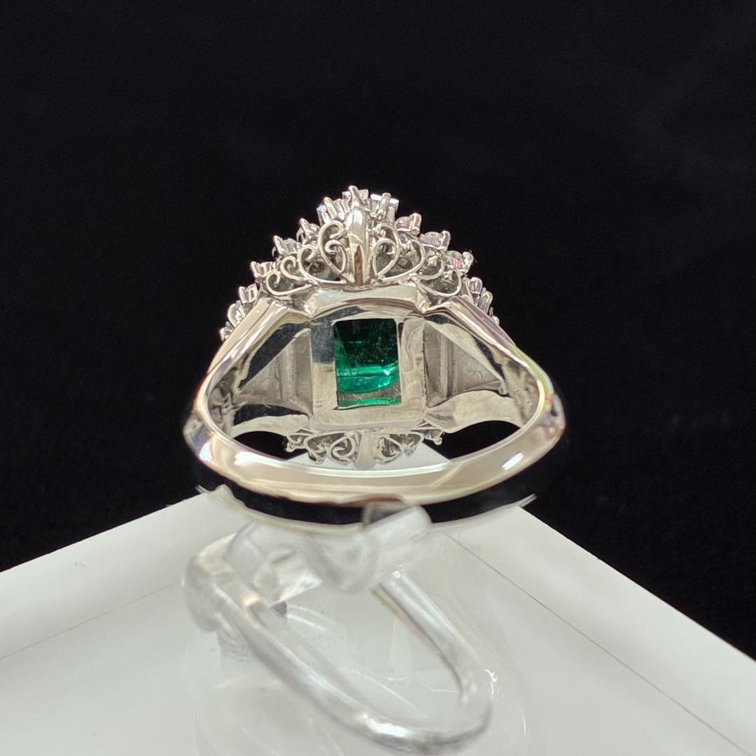 Pt900 エメラルド1.74ct ダイヤ リング 鑑別書付 #11