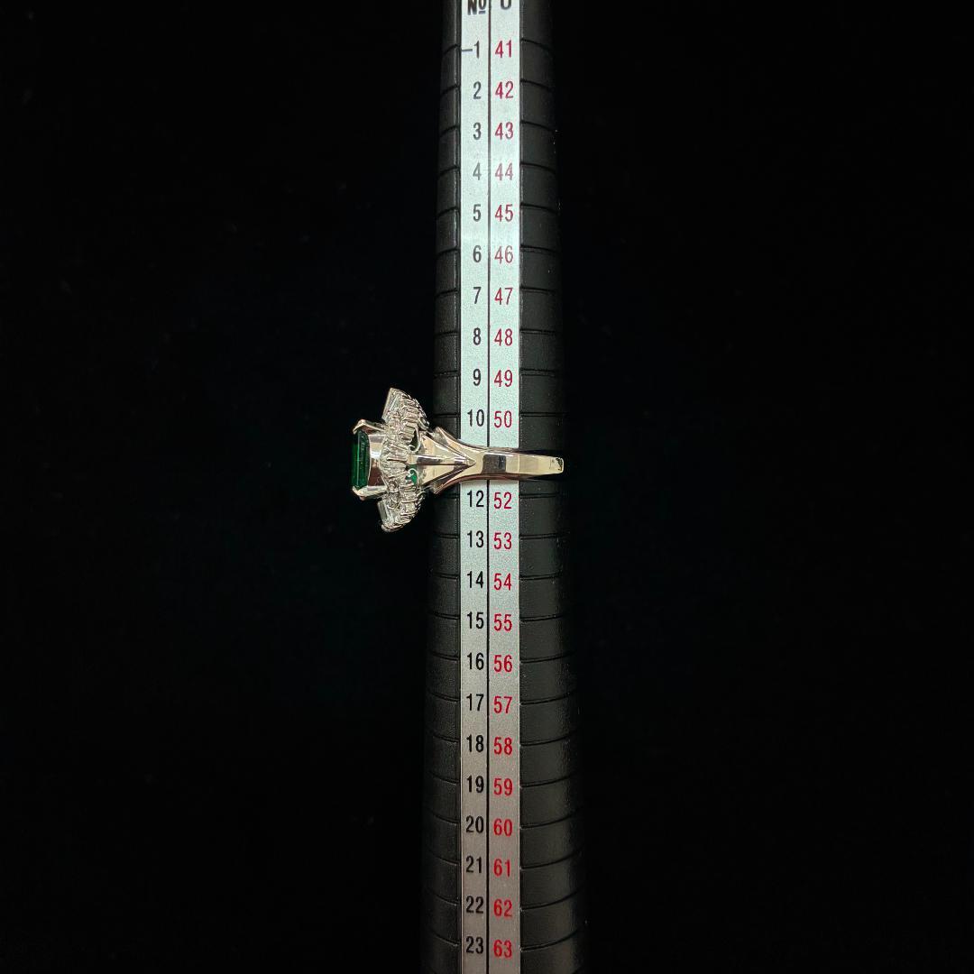 Pt900 エメラルド1.74ct ダイヤ リング 鑑別書付 #11