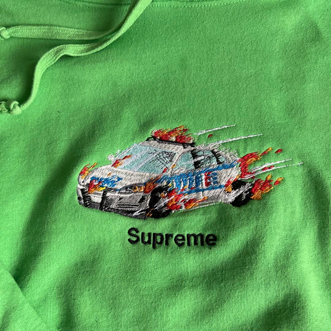Supreme グリーン フード付きパーカー