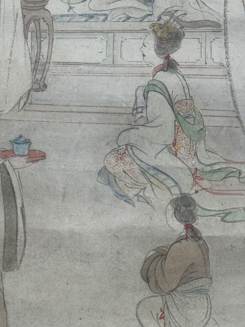 孝子ニ圖　紙本肉筆　小田海仙筆　掛軸　共箱　送料込み251031