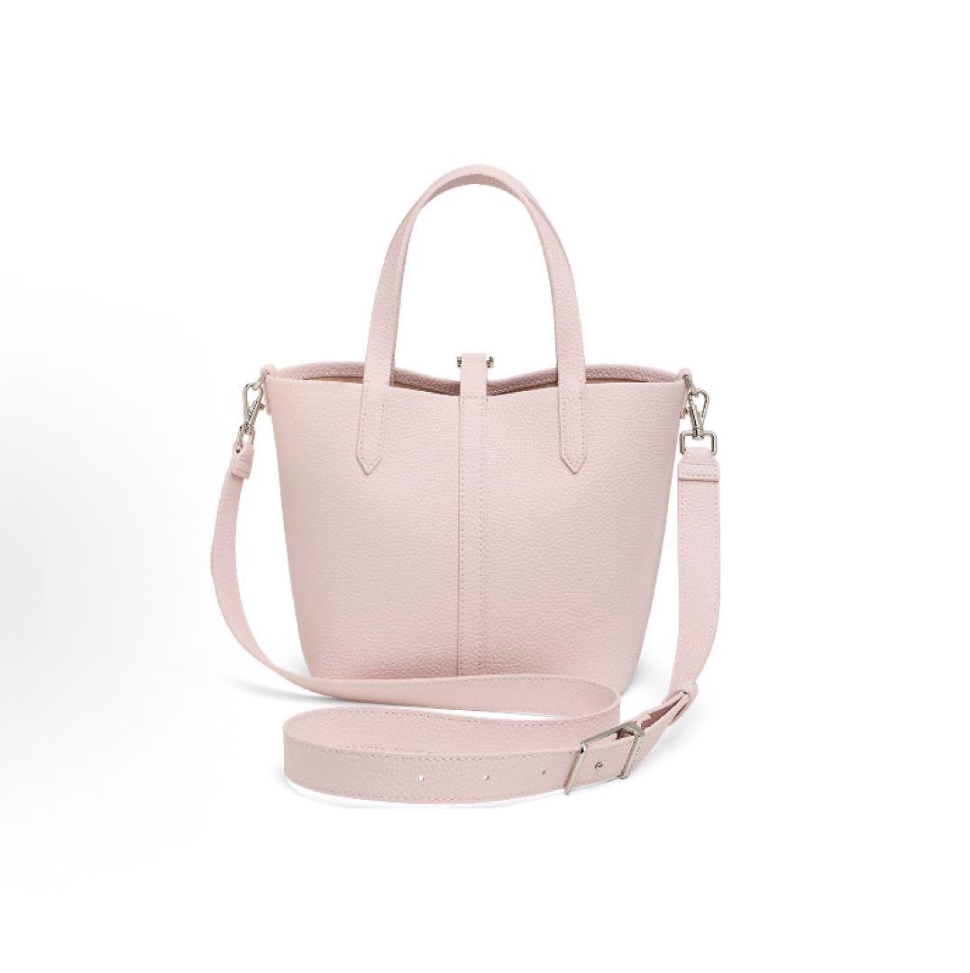 Beryl ベリル リサイクルレザーバケツバッグ ピンク