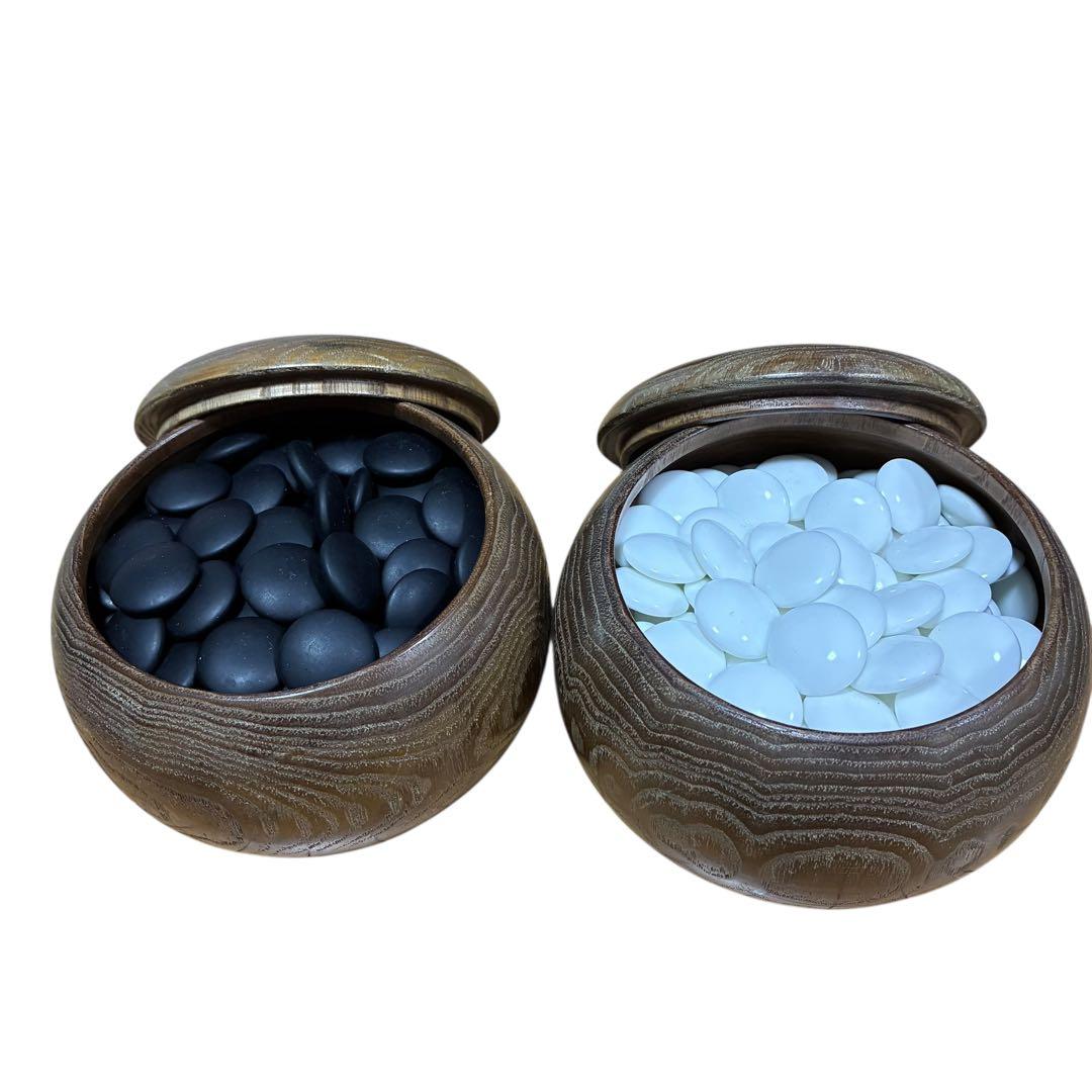 榧 囲碁盤 脚付き へそ有り 碁石 碁筒 セット