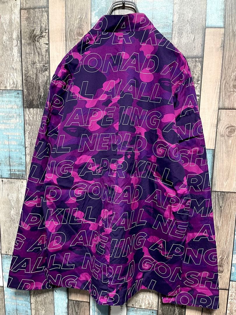 APE TEXT COLOR CAMO チャイナジャケット エイプカモ BAPE