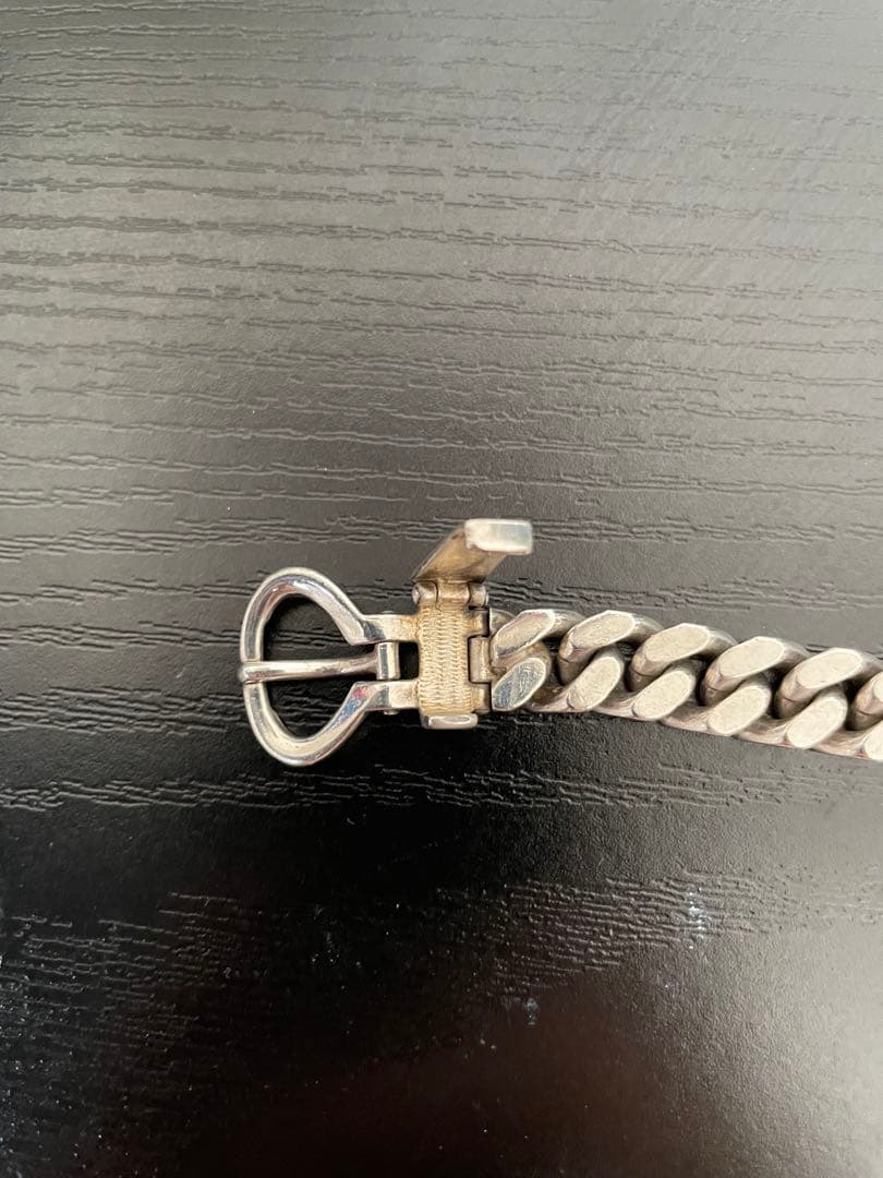 【エルメス似】UnoAErre 70sヴィンテージ　シルバーブレスレット