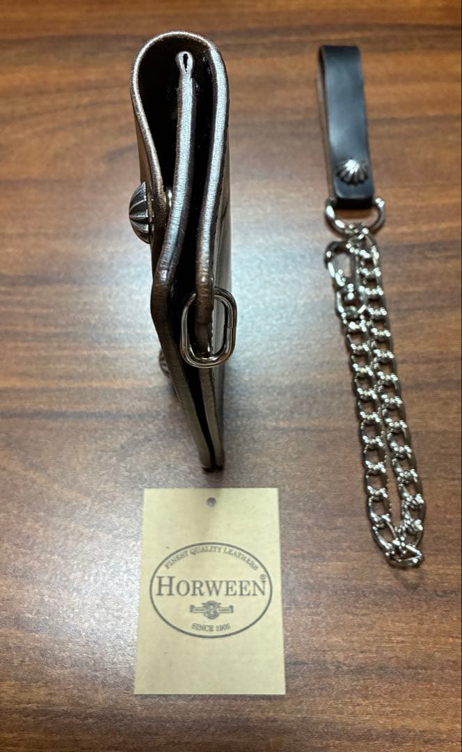 本革牛革コンパクトトラッカーウォレット