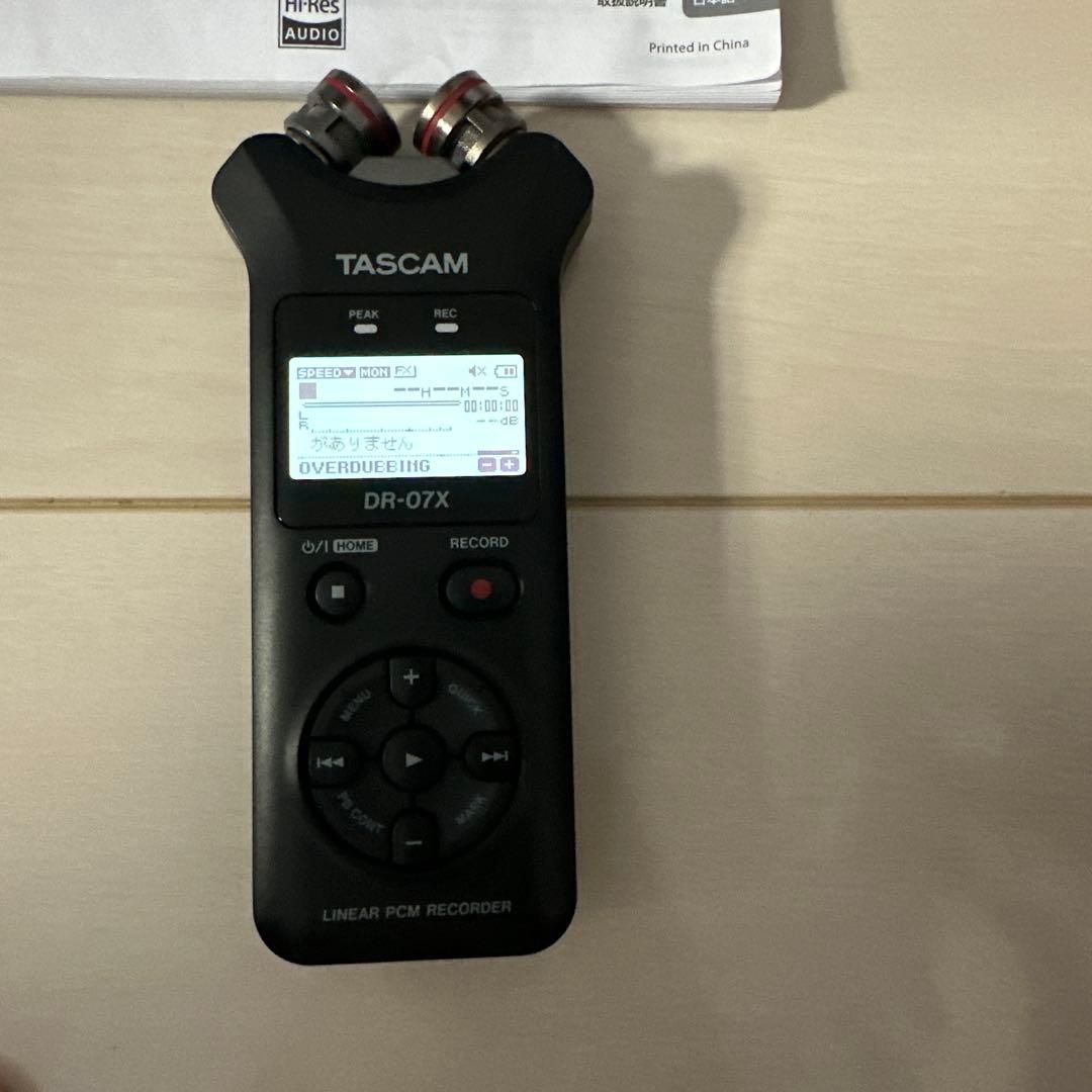 配信機器・PA機器・レコーディング機器 TASCAM DR-07X
