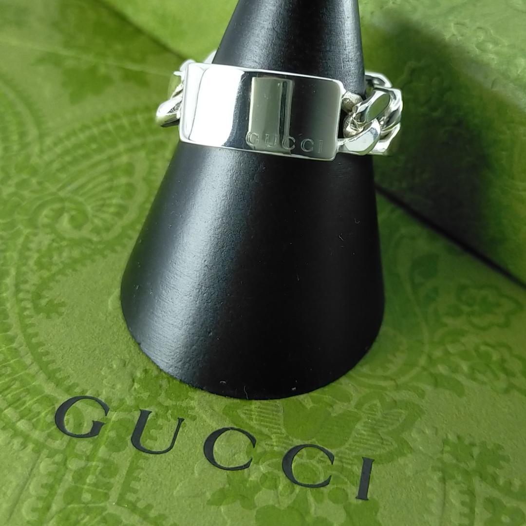 ◆SALE◆【GUCCI】プレート　喜平　チェーン　リング　１７号　1875