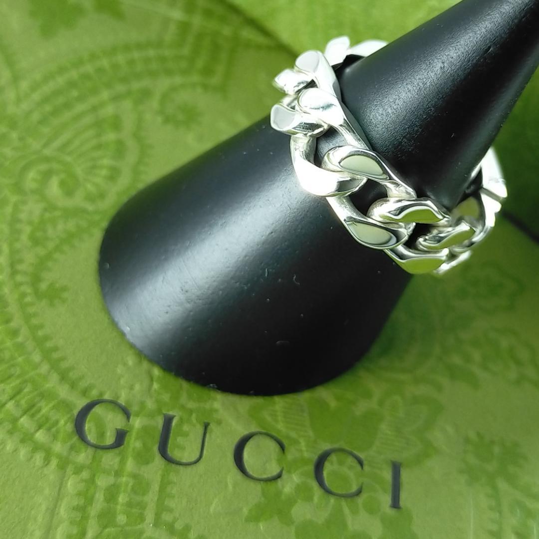 ◆SALE◆【GUCCI】プレート　喜平　チェーン　リング　１７号　1875