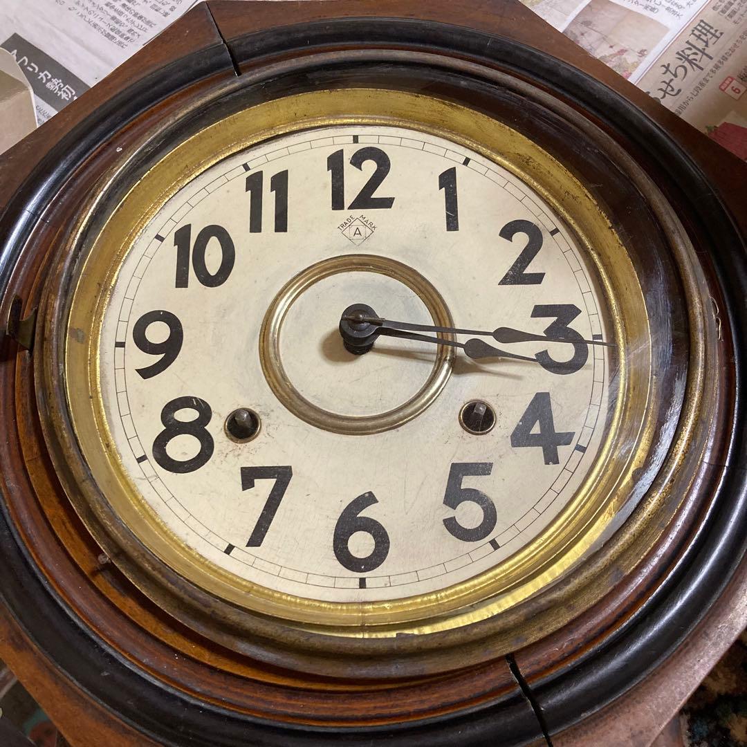 アンソニア 壁掛け ボンボン時計 明治 振り子 アンティーク 掛け時計