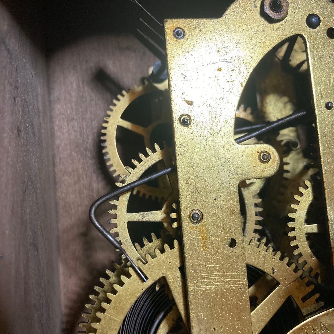 アンソニア 壁掛け ボンボン時計 明治 振り子 アンティーク 掛け時計