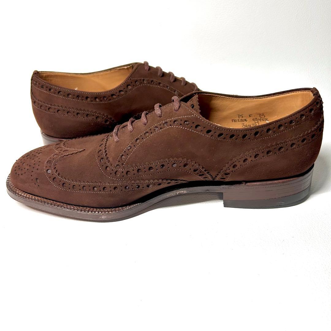 【デッドストック】チャーチ スエードウイングチップ バックUK7 1/2