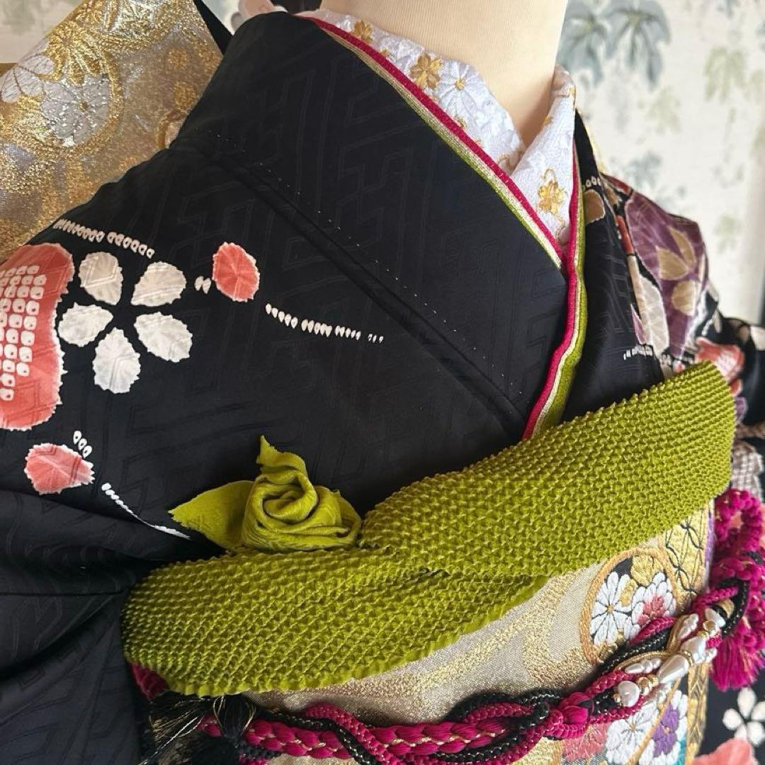 梅模様が可愛らしい♡振袖フルセット 成人式前撮り