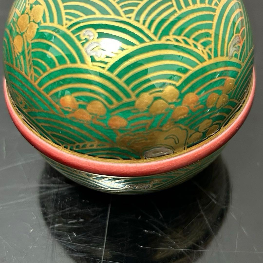 翠嵐 青交趾鈴香合 茶道具懐石茶箱鵬雲斎坐忘斎淡々斎