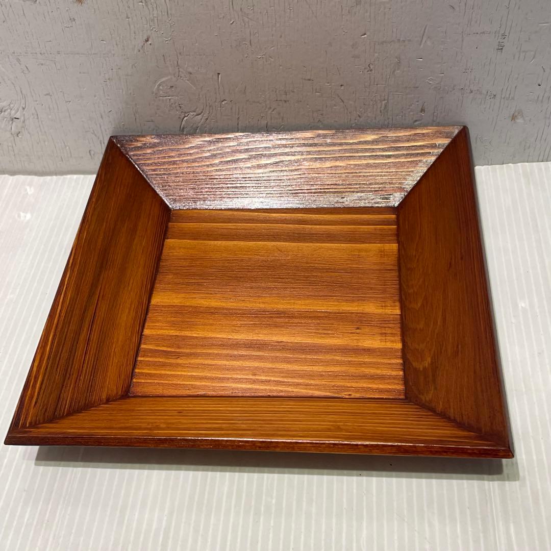 すり漆　茶杓茶入飾盆　壱組　2点セット　大　小