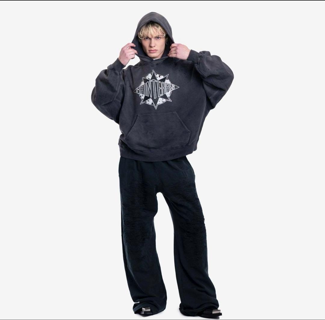 セントマイケル　デニムティアーズ　パーカー　L