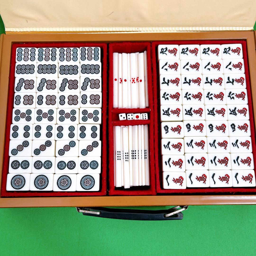 ミズノ　丸一　麻雀牌　背緑