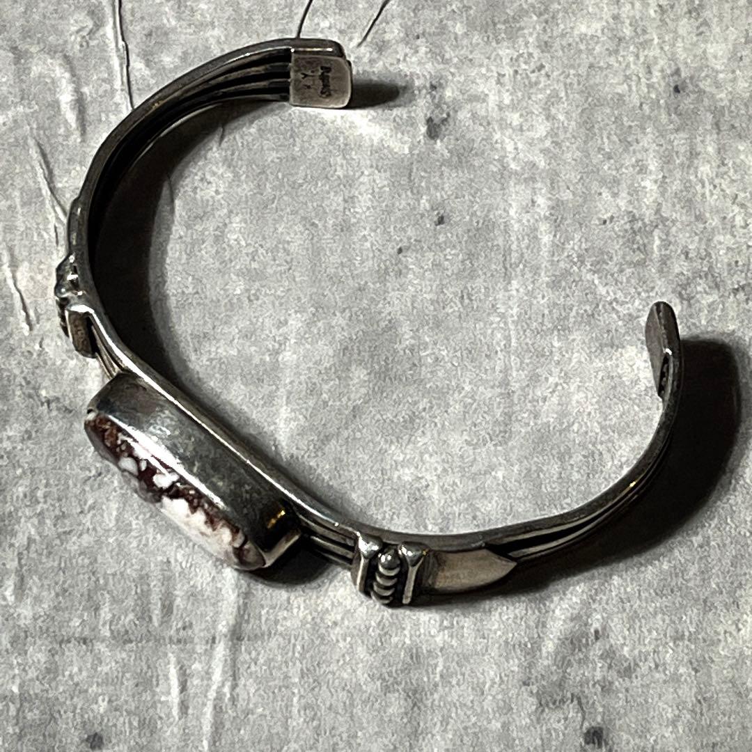 激渋　シルバー 925 ホワイトバッファロー　バングル　インディアン　1点物