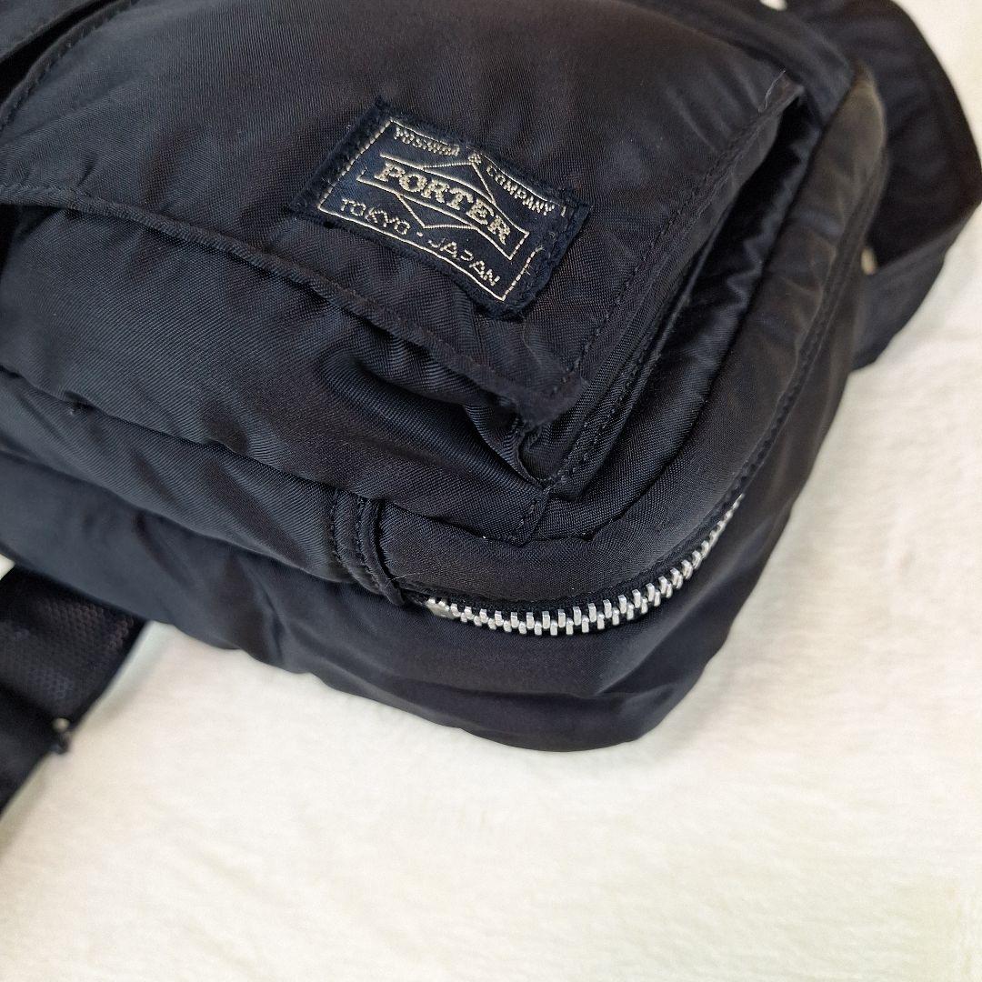 PORTER 2層式　タンカー ショルダーバッグ 男女兼用　ブラック　Sサイズ