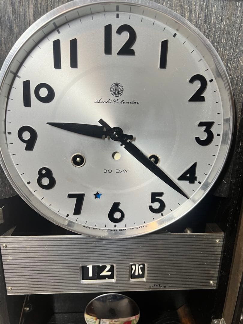 AICHI愛知30DAY振り子時計ゼンマイ掛け時計柱時計ボンボン時計カリンダ付き