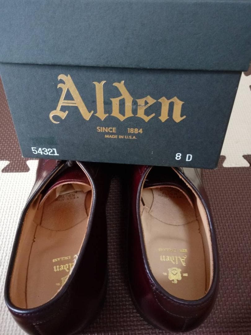 ALDEN　オールデン　54321　Vチップ 　バーガンディコードバン　US8