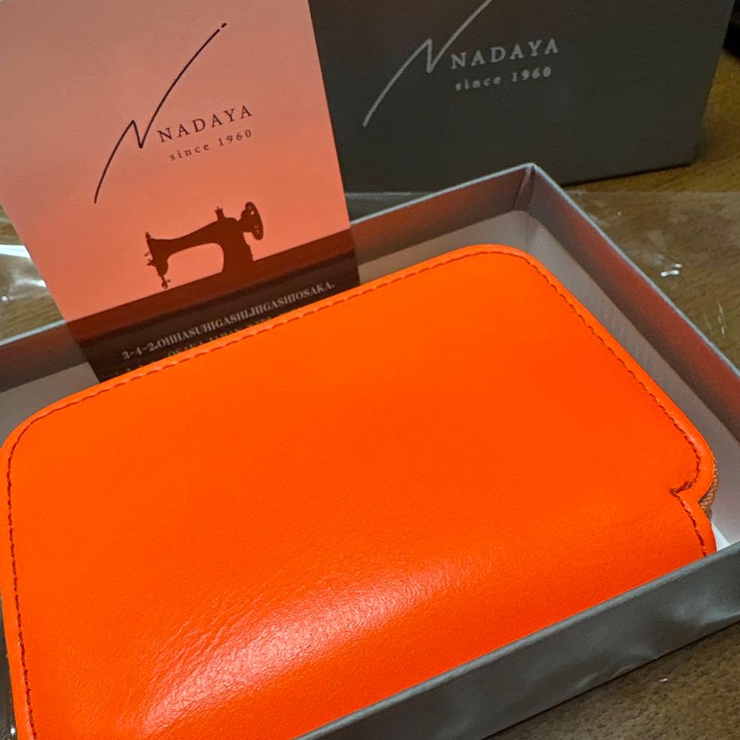 めっこっこ　NADAYA財布　ネオンオレンジ