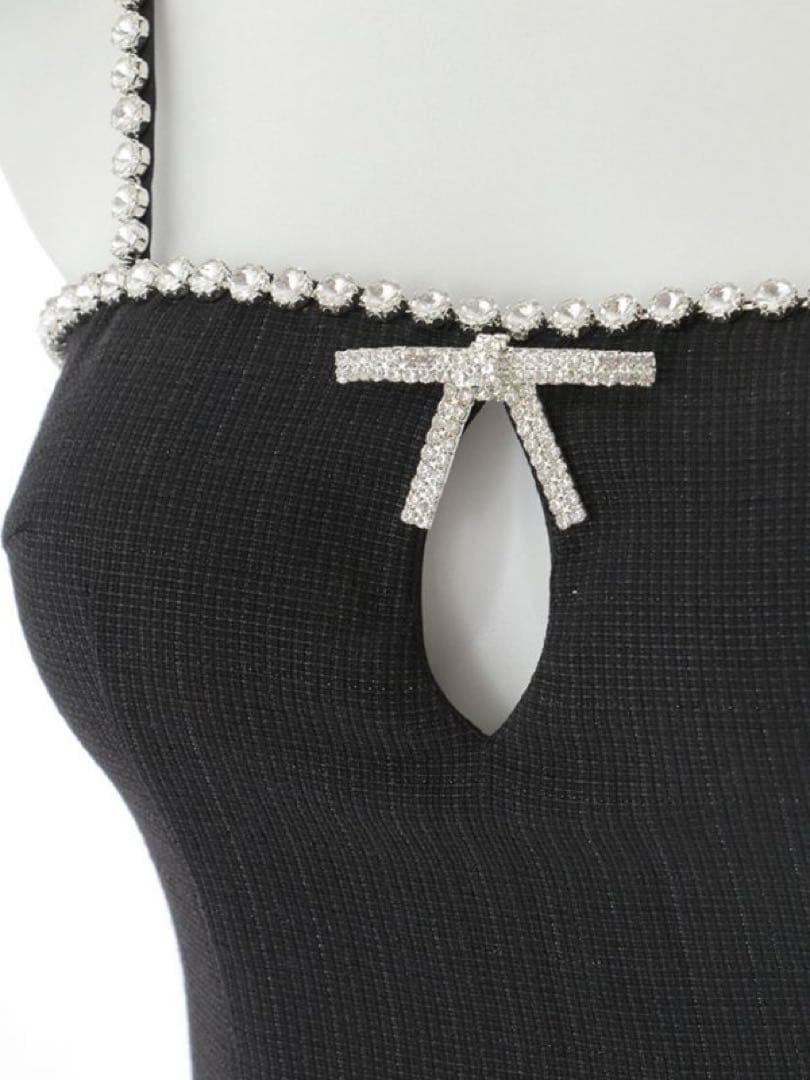 m*﻿様 カットアウトビジューキャミソールドレス／jewels キャバドレス　s