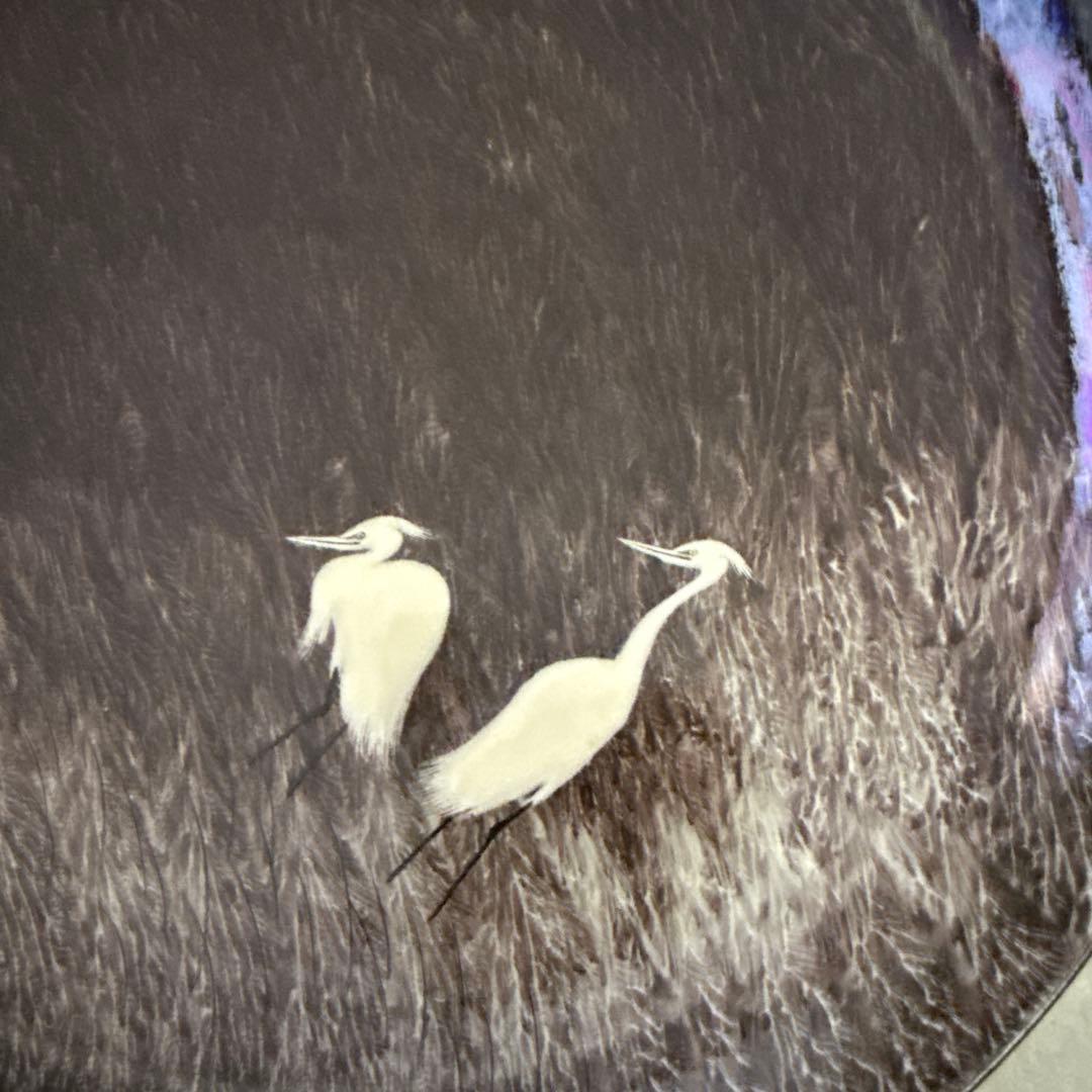 現川焼 白鷺デザイン 皿｜現川焼 白鷺デザイン 皿 現川焼 白鷺デザイン 皿