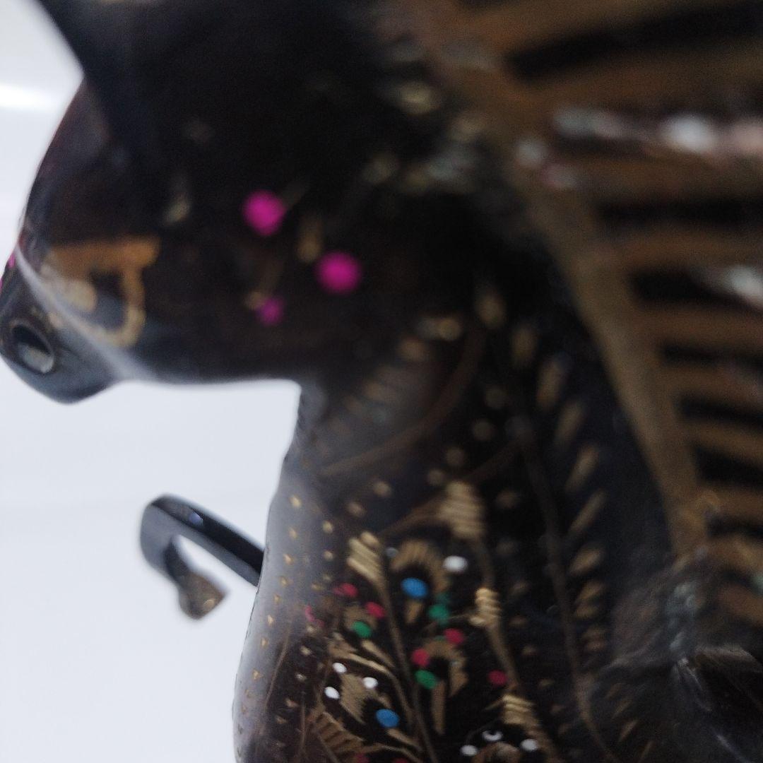 アンテーク 装飾的な金属製馬の彫刻