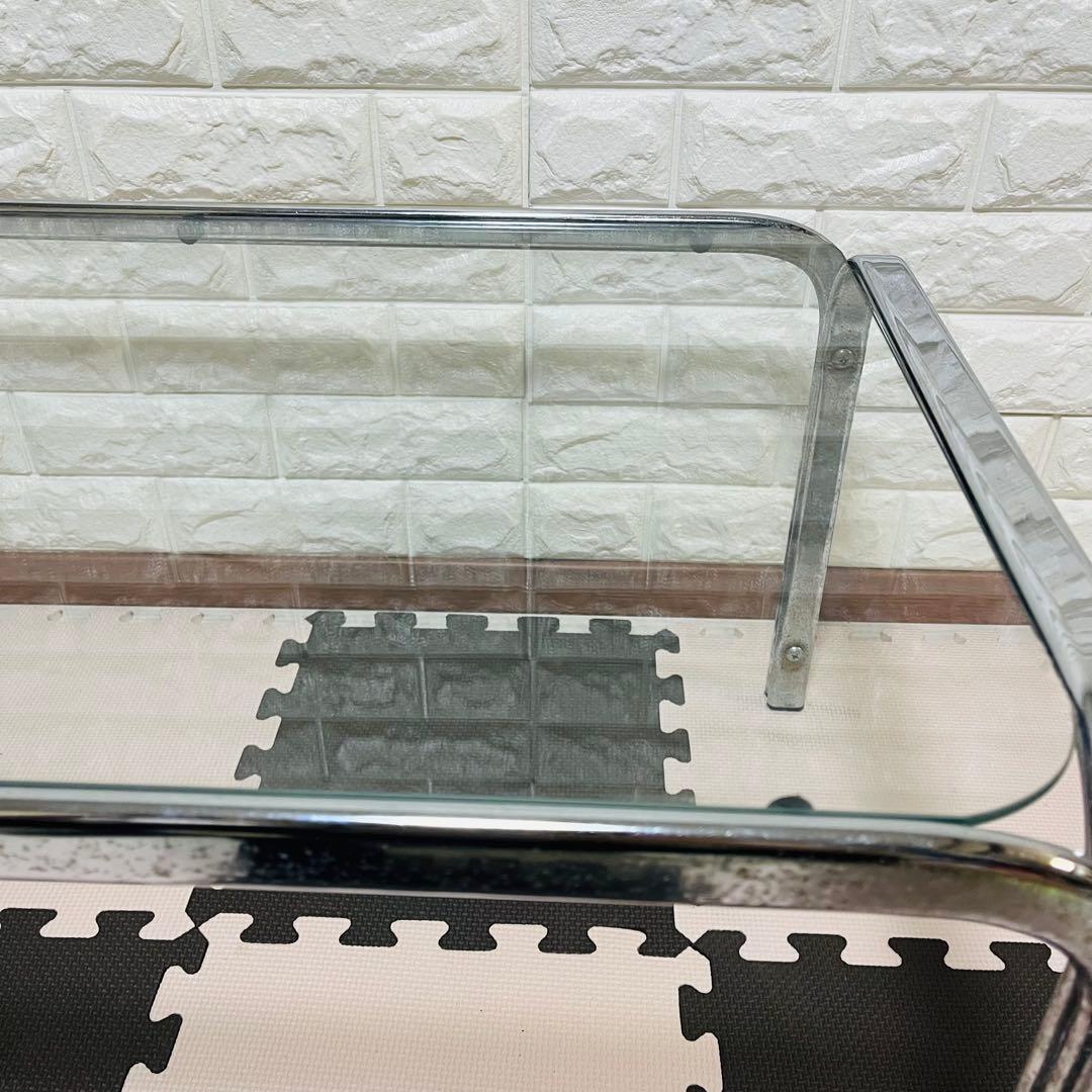 昭和レトロ 当時物ガラステーブル センターテーブル 82cm×48cm - メルカリ