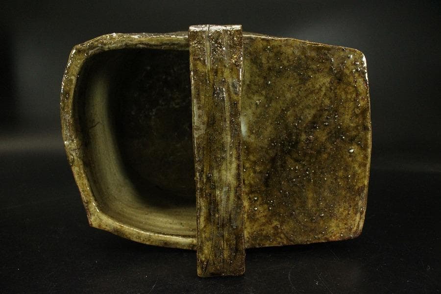 茶道具 古唐津 手付 水指(ZE568)