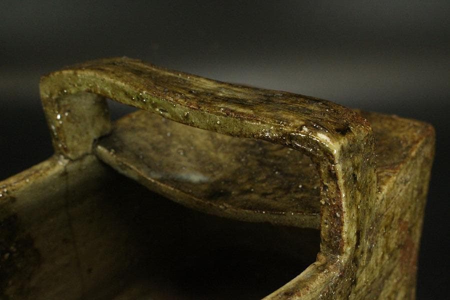 茶道具 古唐津 手付 水指(ZE568)