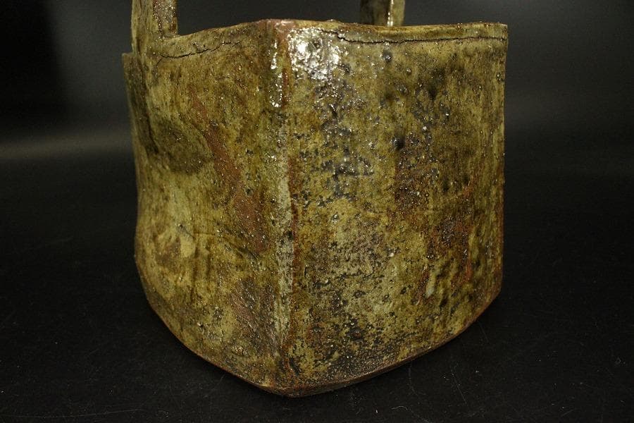 茶道具 古唐津 手付 水指(ZE568)