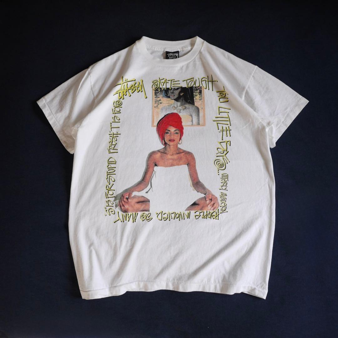 希少◎STUSSY SADE コラボTシャツ 白 L シャーデー USA製