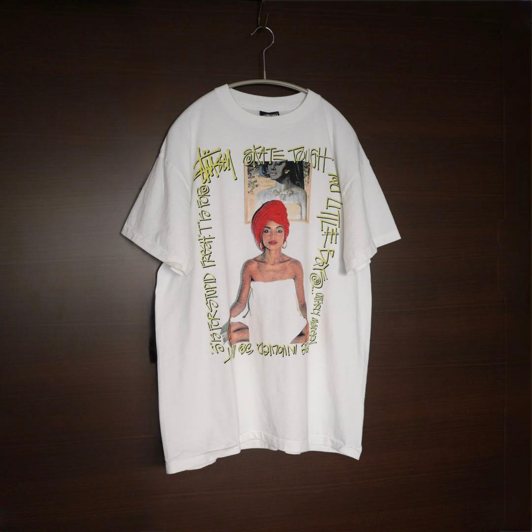 希少◎STUSSY SADE コラボTシャツ 白 L シャーデー USA製