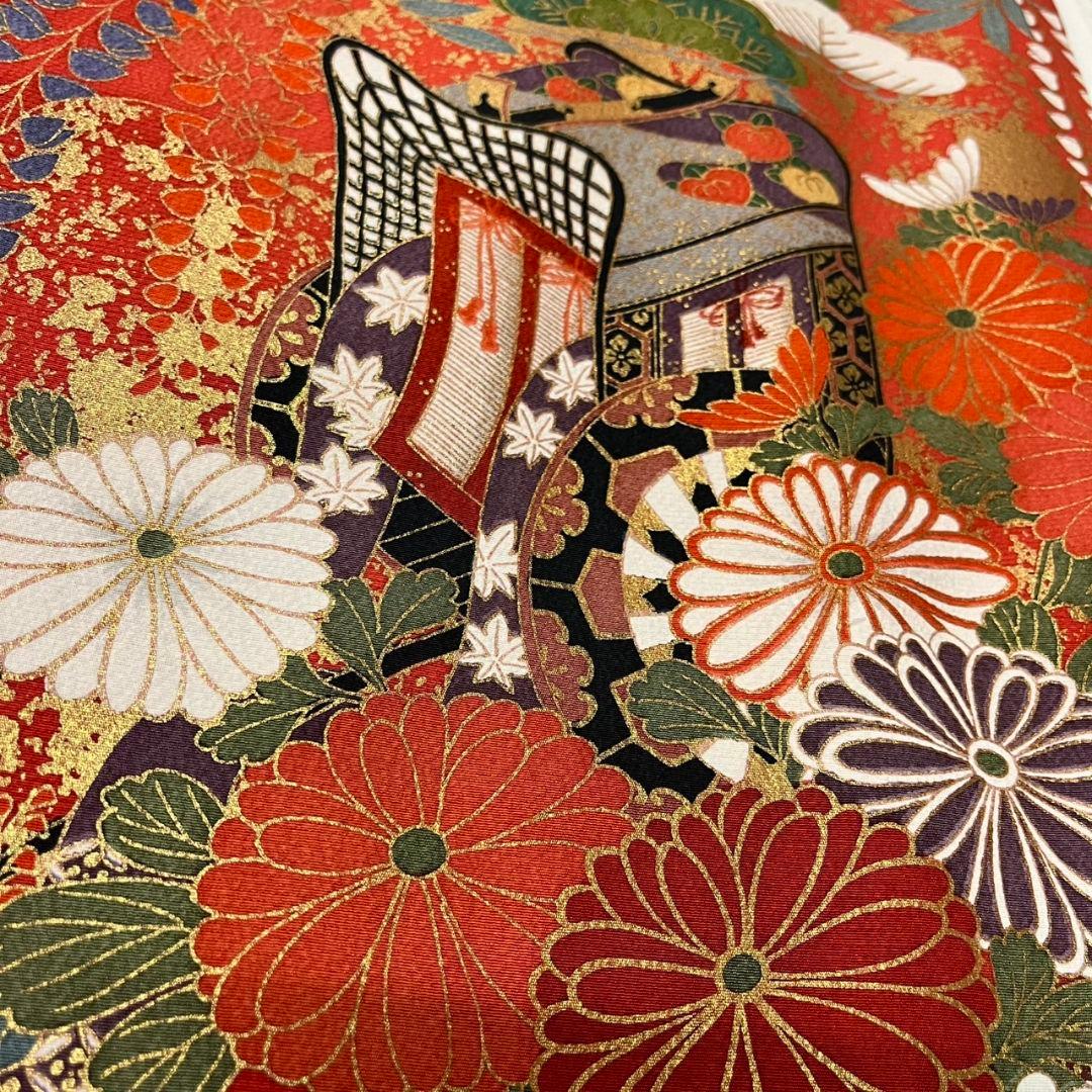 振袖フルセット(7点)・成人式・古典柄・金彩加工・胴裏正絹・高級