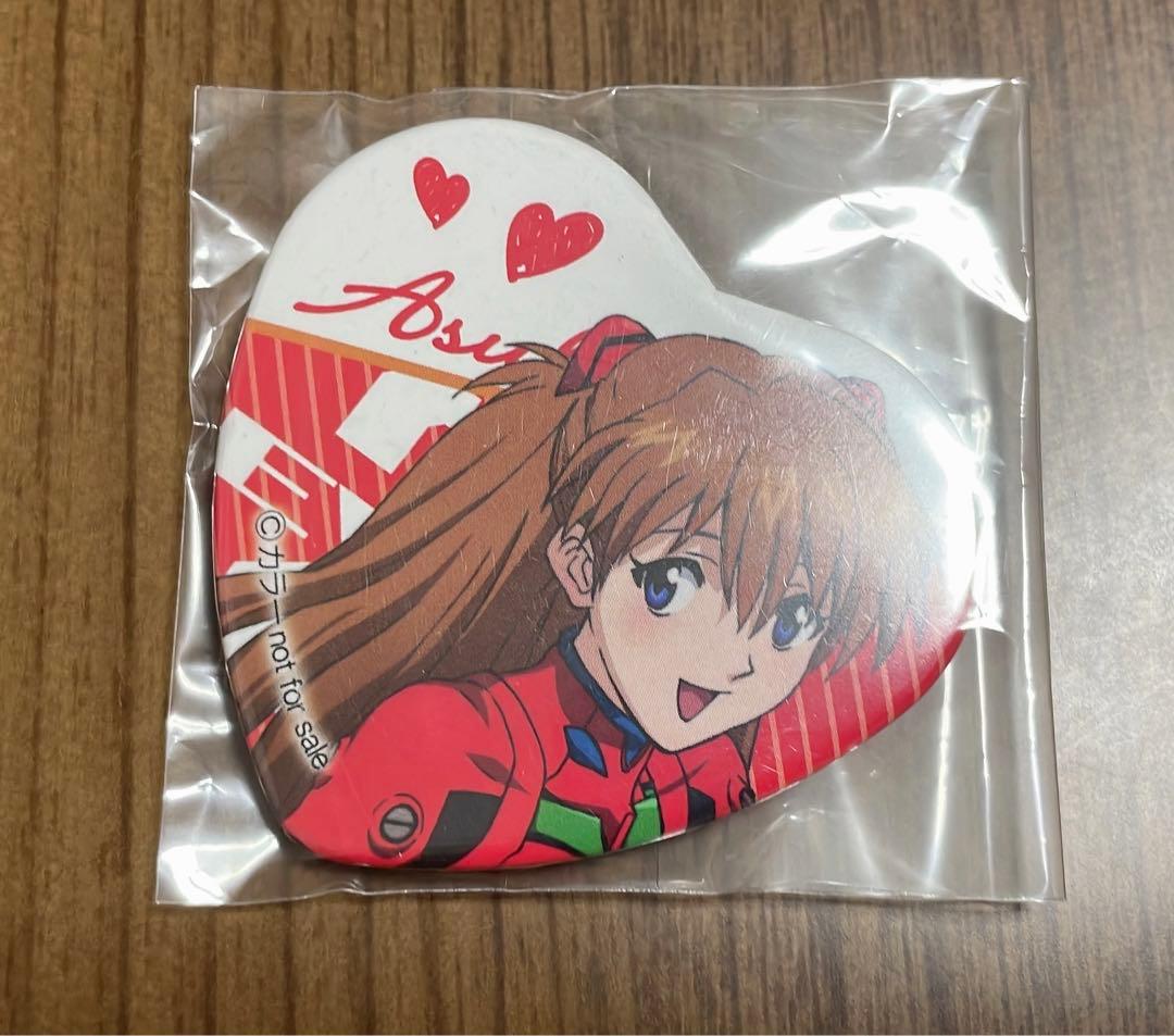 エヴァンゲリオン アスカ ハート型缶バッジ オンライン シ