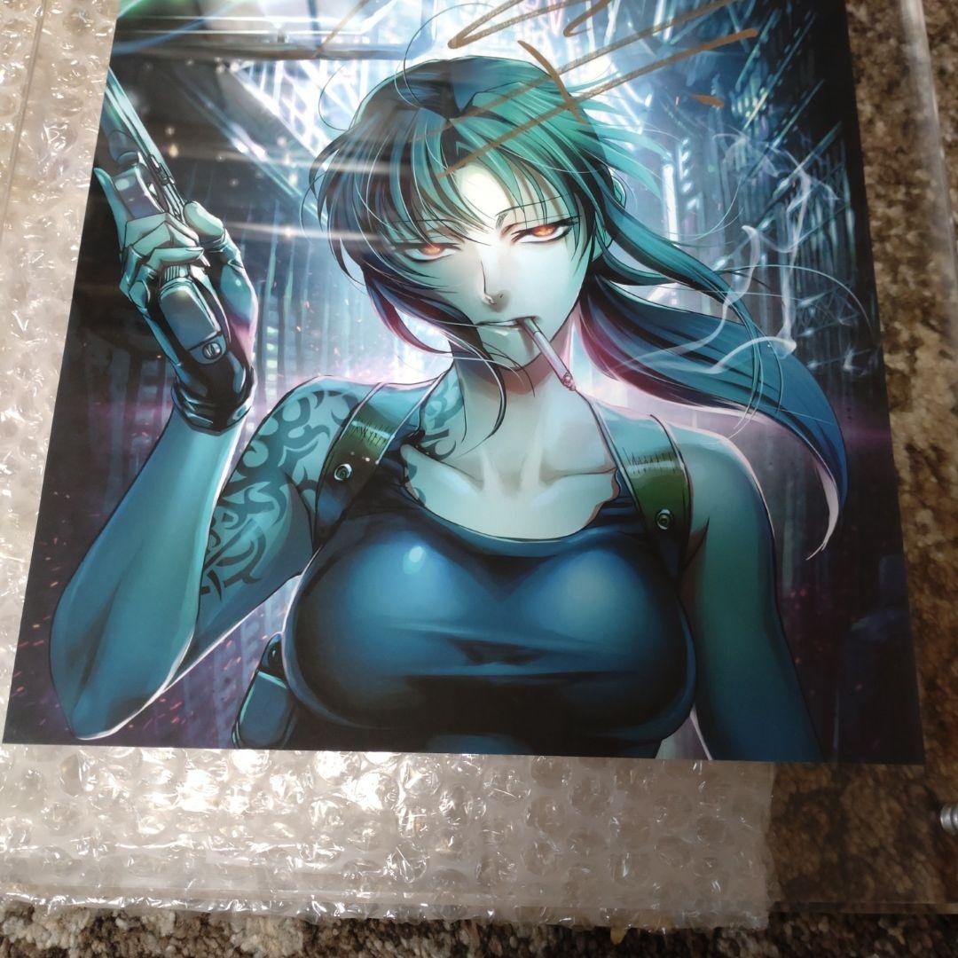 ブラックラグーン レヴィ 直筆サイン入り複製原画