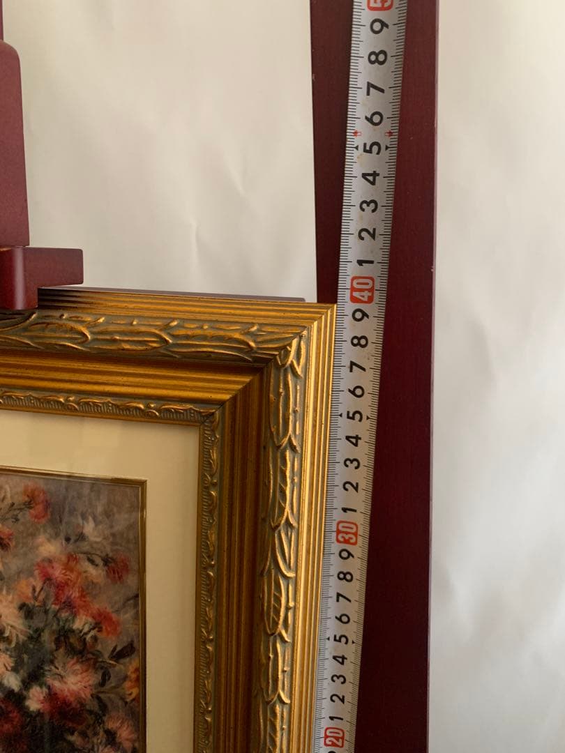 ルノワール 花瓶の花　印刷画　金　額縁　フレーム　絵画　アート