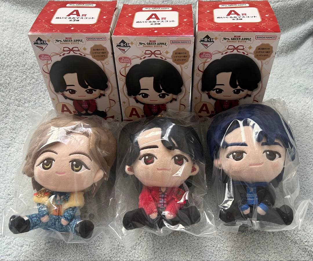 ミセスグリーンアップル　一番くじ　A賞　ぬいぐるみマスコット Mrs GREEN APPLE 一番くじ A賞 ぬいぐるみマスコット コンプリート