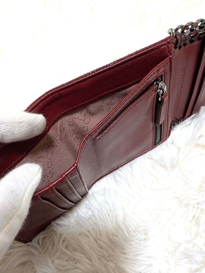 ステラマッカートニー♥️三つ折り財布ファラベラ チェーン 赤