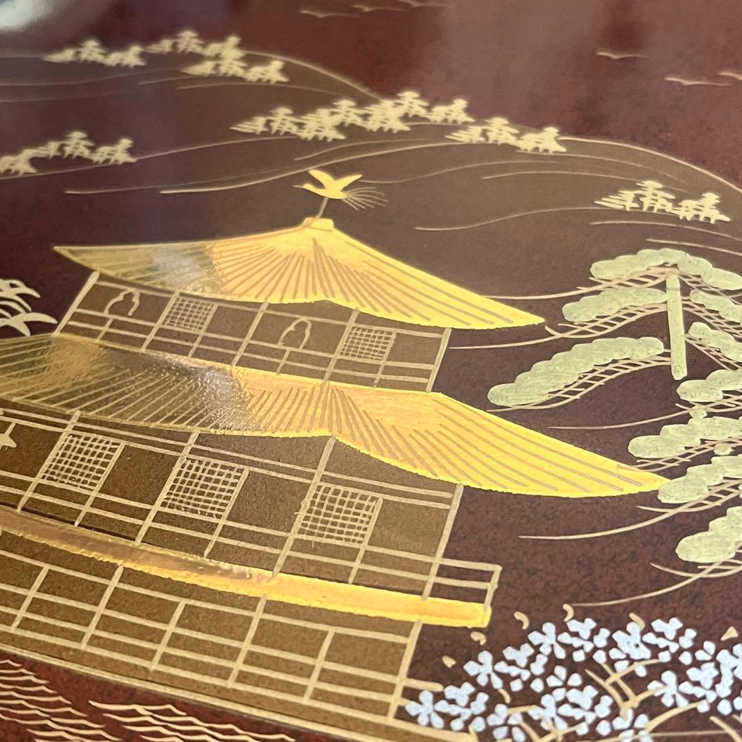 重箱 最高級 四段 重台 金盛 高蒔絵 螺鈿 梨子地 漆共箱 正月 おせち