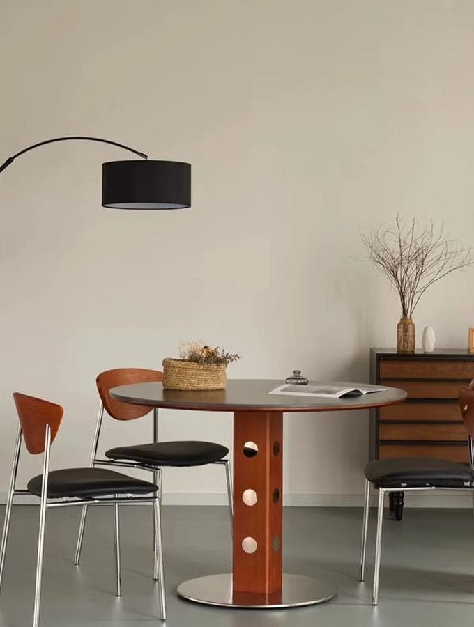 新品 ミッドセンチュリー モダンラウンドデスク テーブル ホワイト ポストモダン