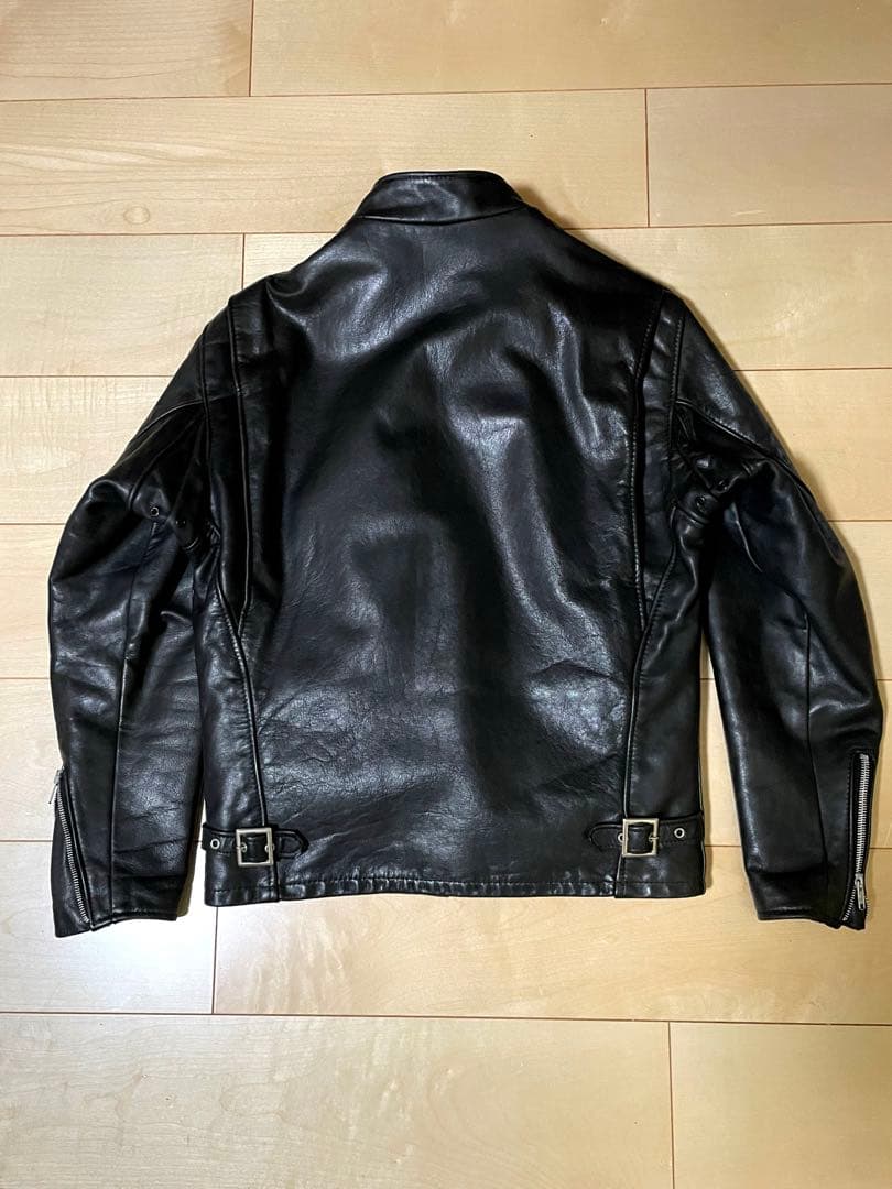 ショット シングル ライダースジャケット 型番414、カウハイド、サイズ
