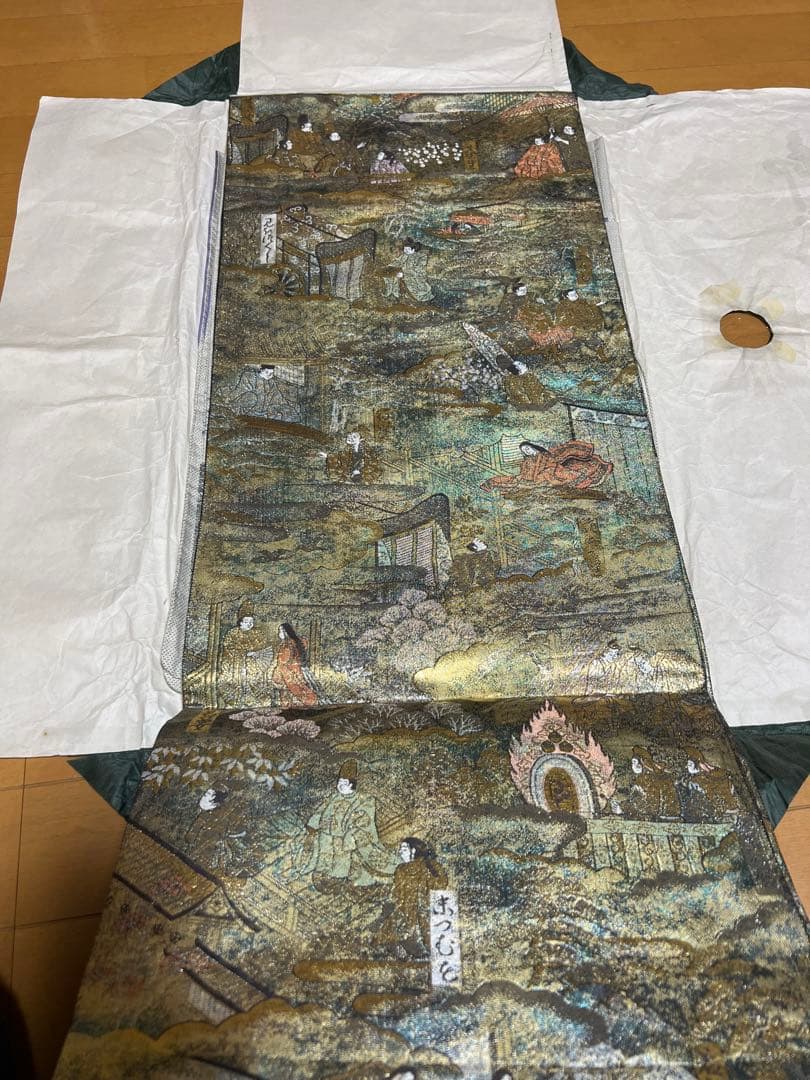 ☆11時間以内発送☆美品 美品！24金プラチナ 源氏物語 帯 【2199872685】