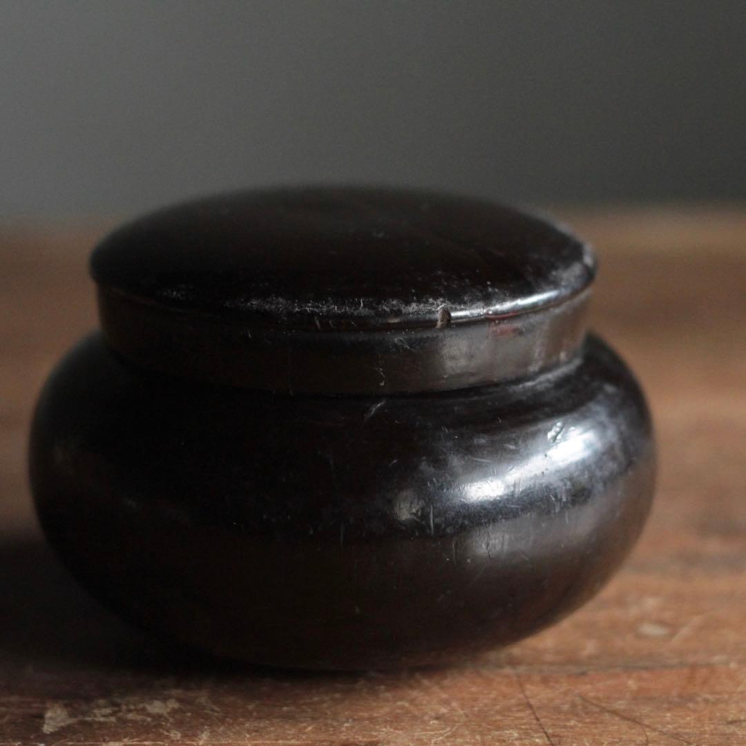 黒漆 薬壺 古美術 古道具 アンティーク 漆器