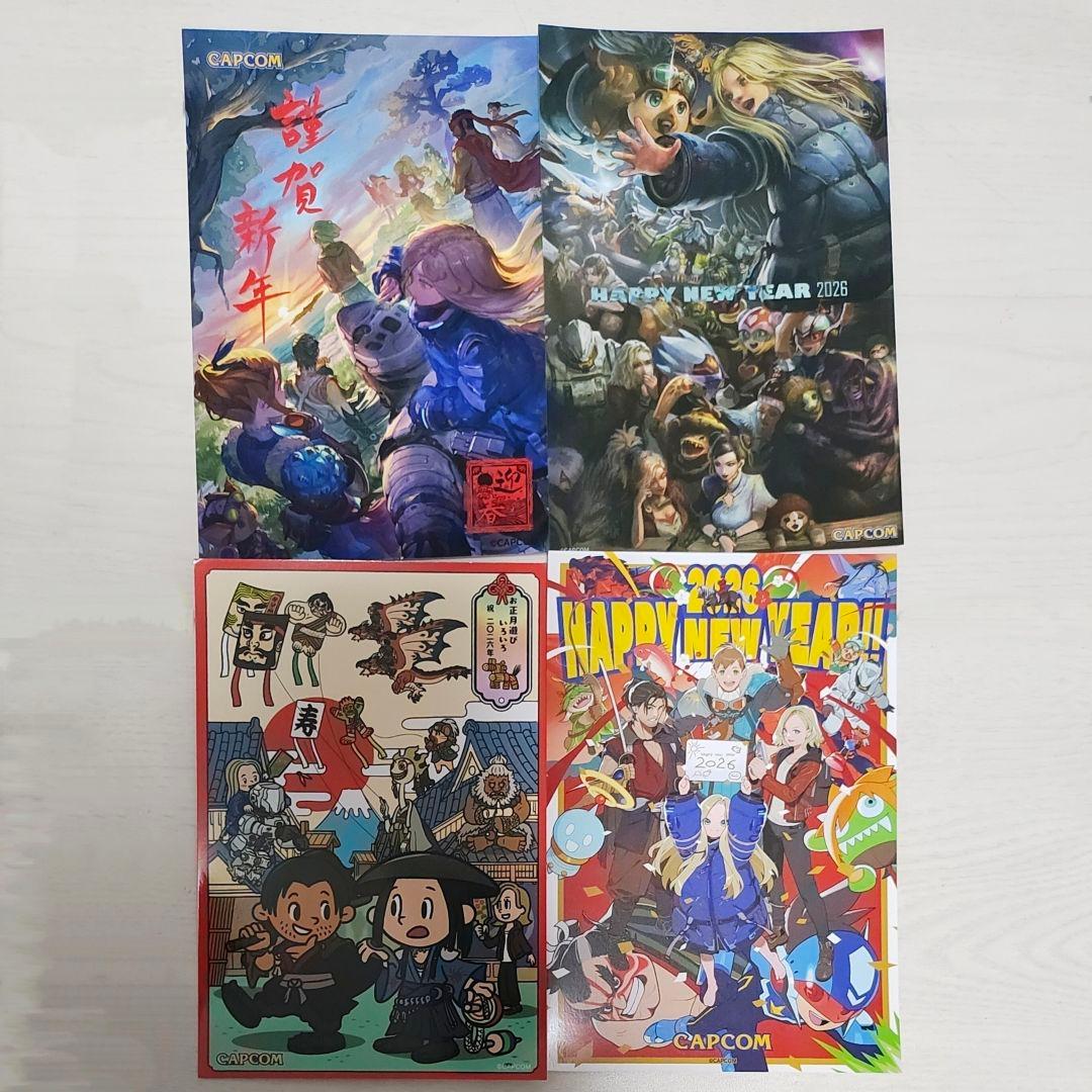 カプコン 非売品 2026 年賀状ポストカード 4枚セット - メルカリ