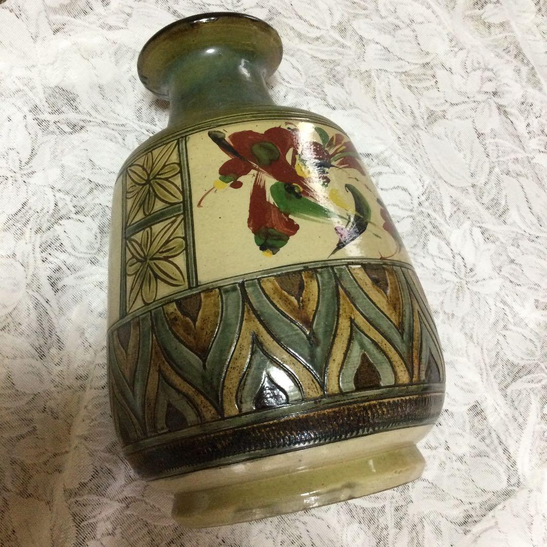 【壺屋焼】やちむん　人間国宝「金城次郎」の甥「金城敏勝」　花瓶・壺