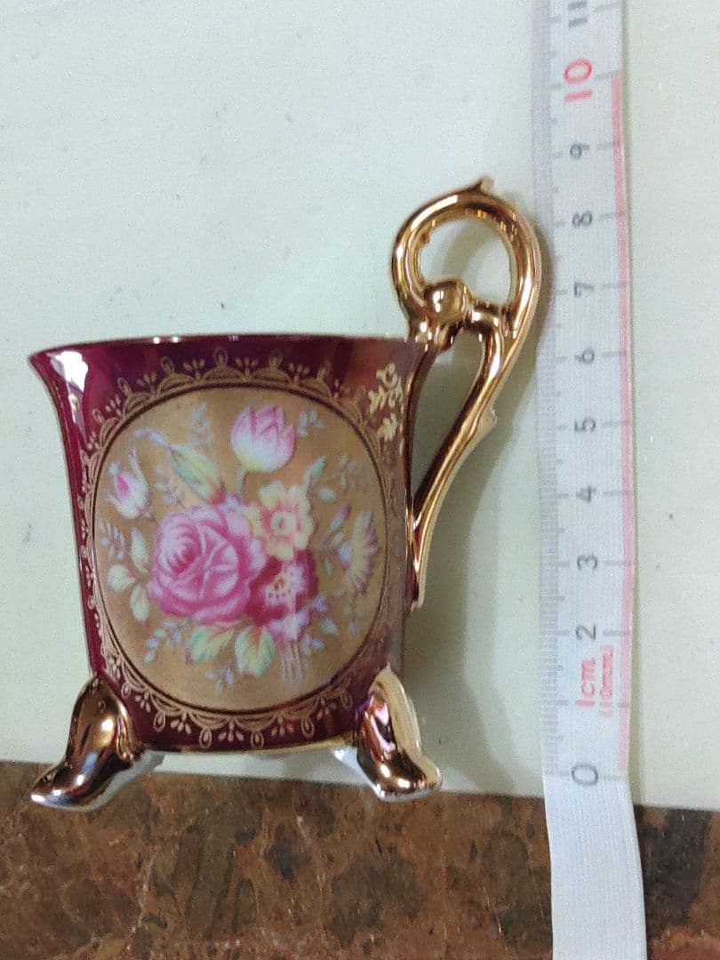 大橋陶器　デミカップ　カップ＆ソーサー　箱付き　926エンヂ　かわいい昭和レトロ