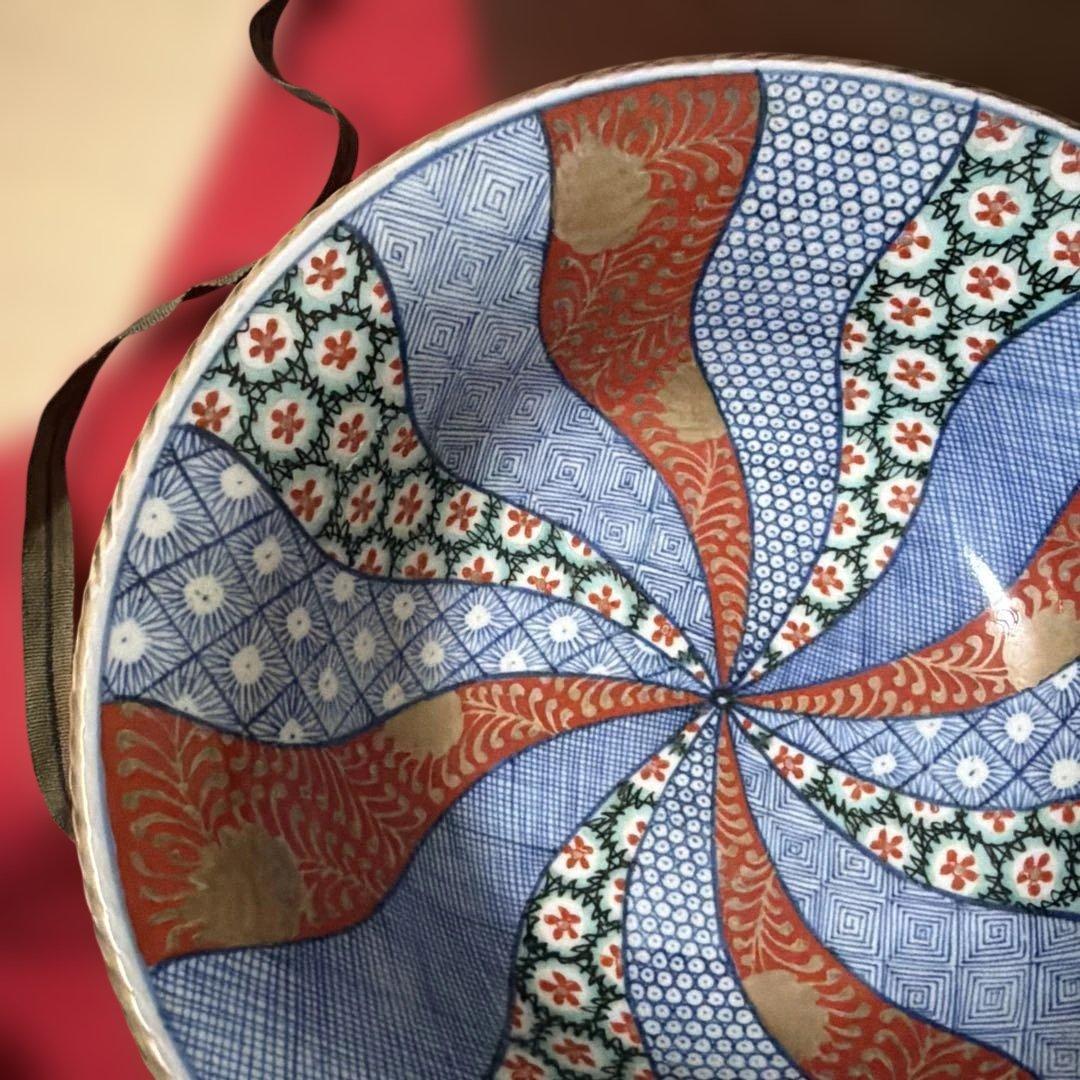 古美術 骨董品 江戸中期 菊割花地紋祥瑞五良大甫 造時代箱(元緑七年